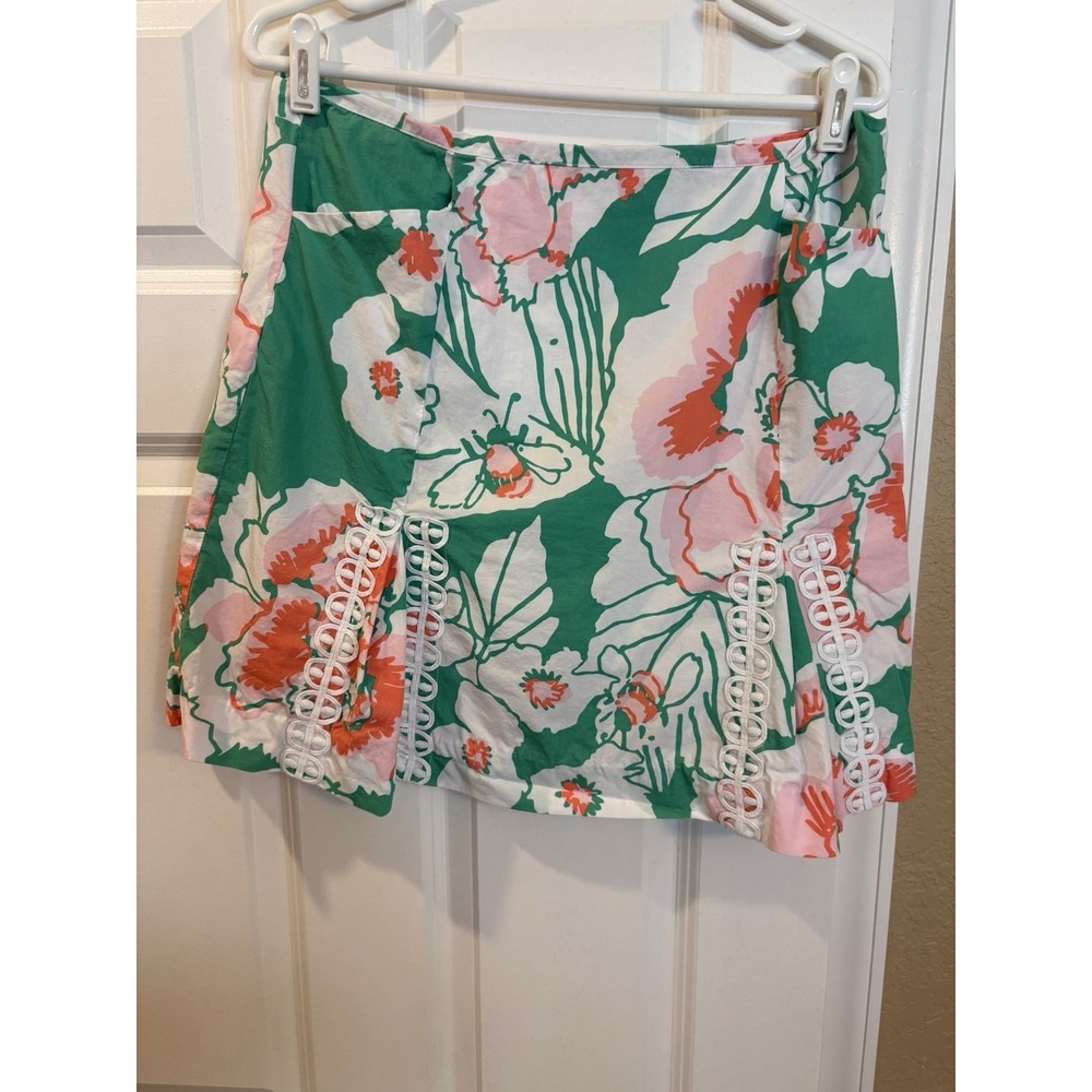 Lilly Pulitzer Roslyn Skirt In Take‎ It Even Higher Print, 100% Cotton, Size 10